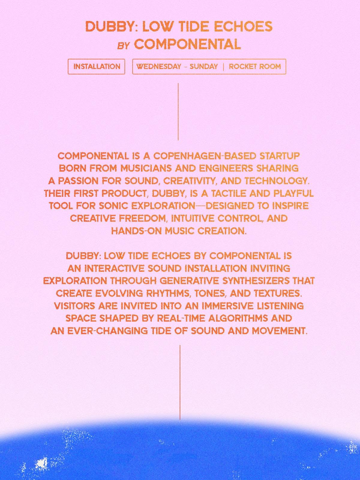 Dubby — Low Tide Echoes installation poster