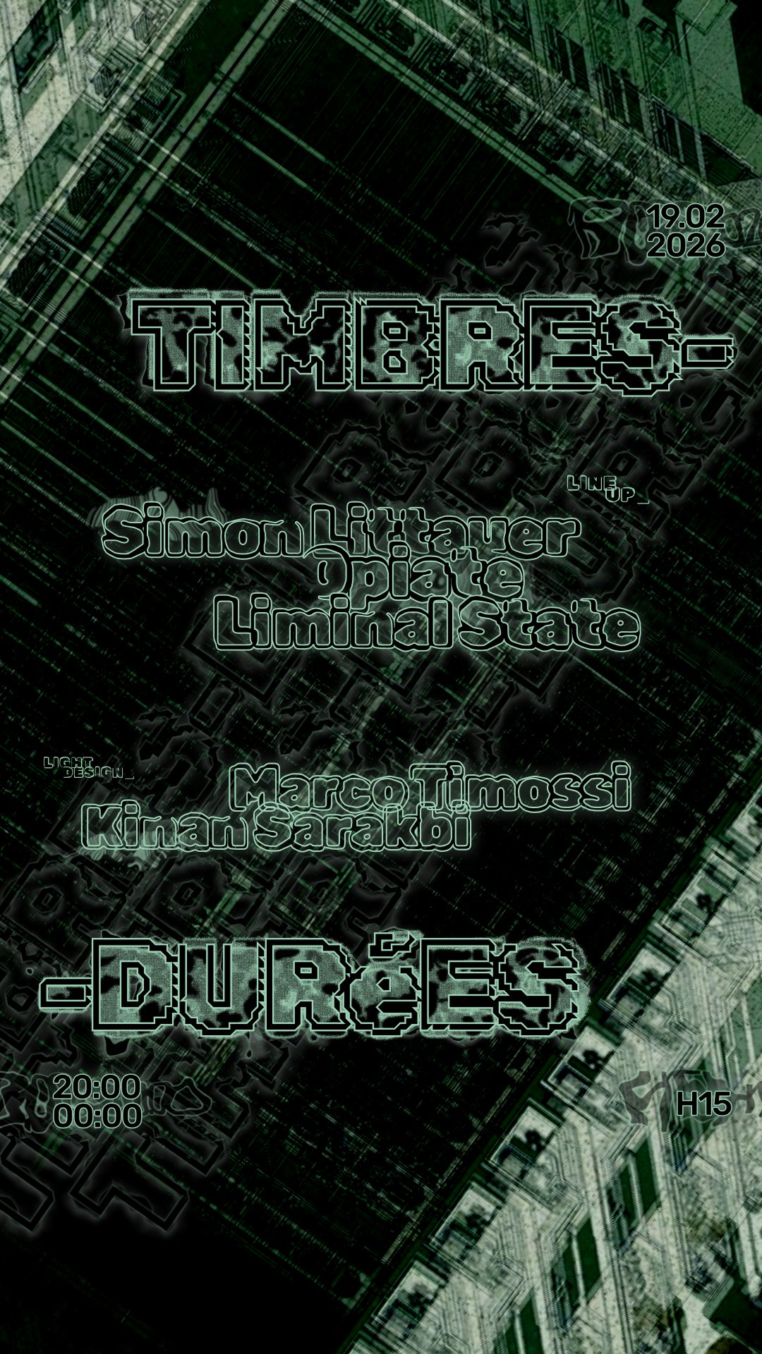 Timbres – Durées event poster